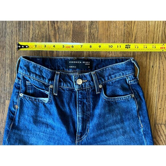 VERONICA BEARD Blue Keane Long Straight Leg High Rise Jeans   Women's Size 25 - Picture 6 of 9
